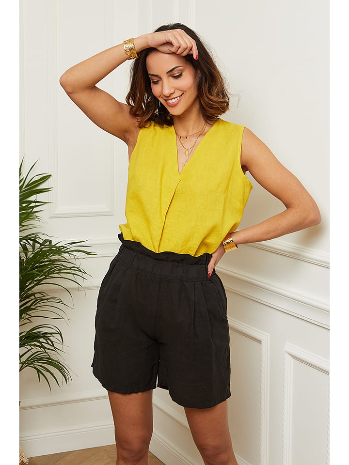 Le Monde du Lin Lniany top w kolorze żółtym rozmiar: 34/36