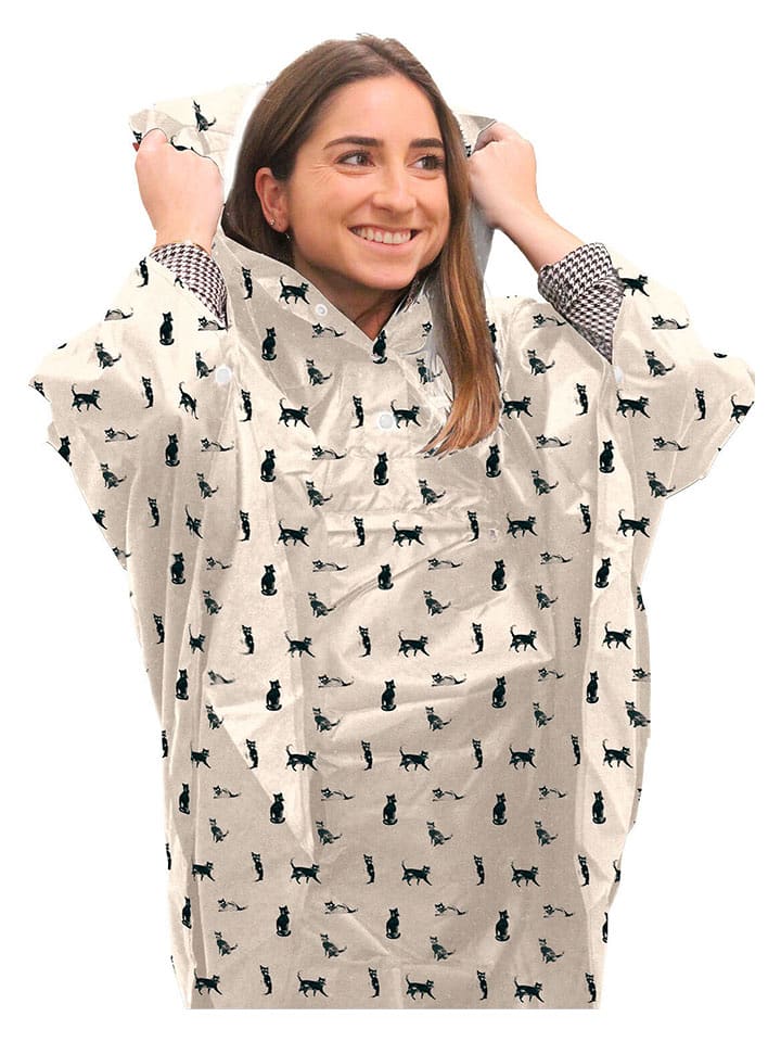 SMATI Ponczo przeciwdeszczowe w kolorze beżowym rozmiar: onesize