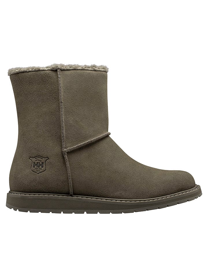 Helly Hansen Skórzane botki zimowe "Annabelle" w kolorze khaki rozmiar: 40