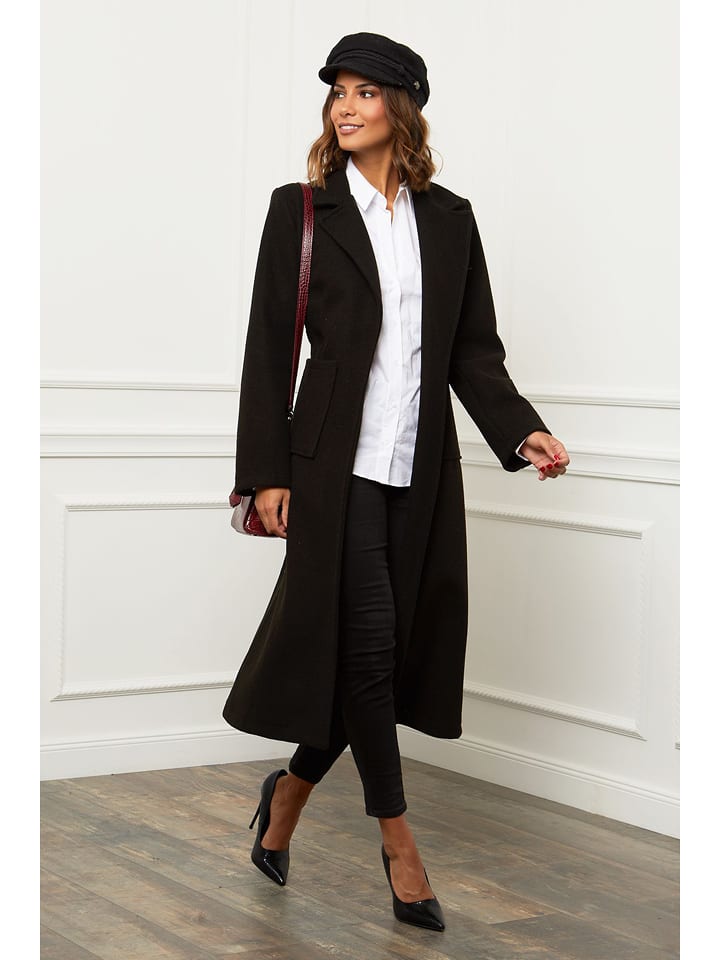 Le Comptoir du Manteau Płaszcz przejściowy w kolorze czarnym rozmiar: 40