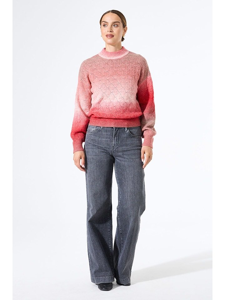 Garcia Sweter w kolorze koralowo-jasnoróżowym rozmiar: M