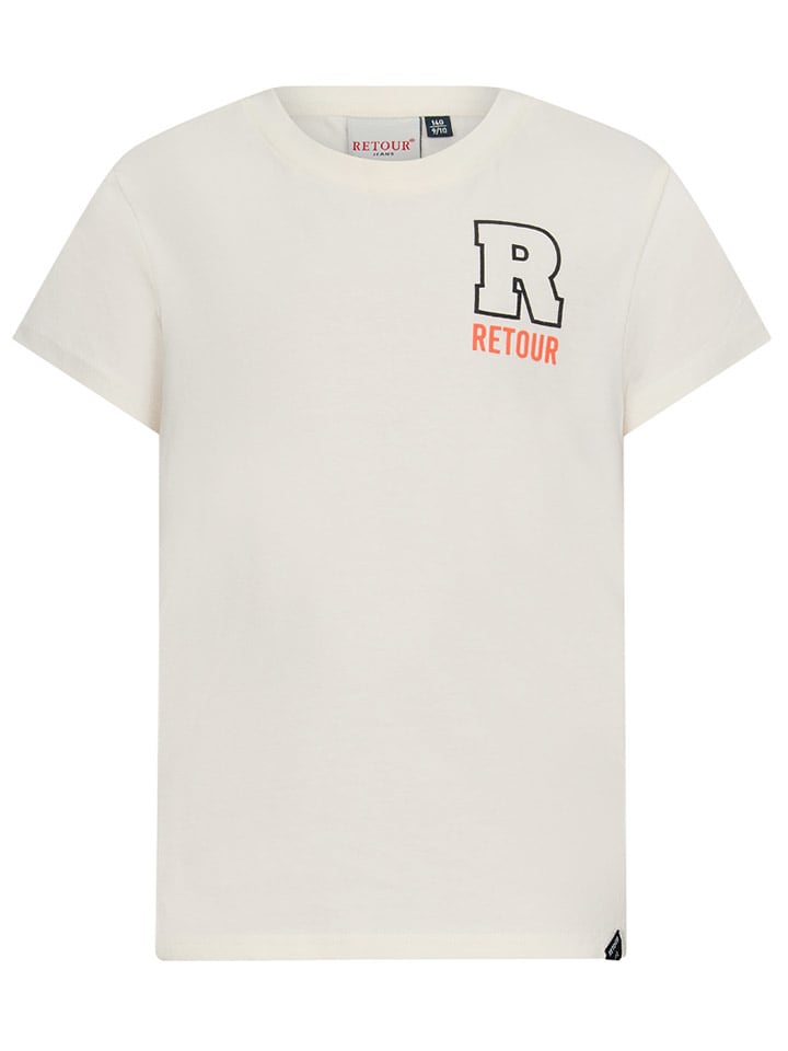 Retour Koszulka "Benneth" w kolorze kremowym rozmiar: 128