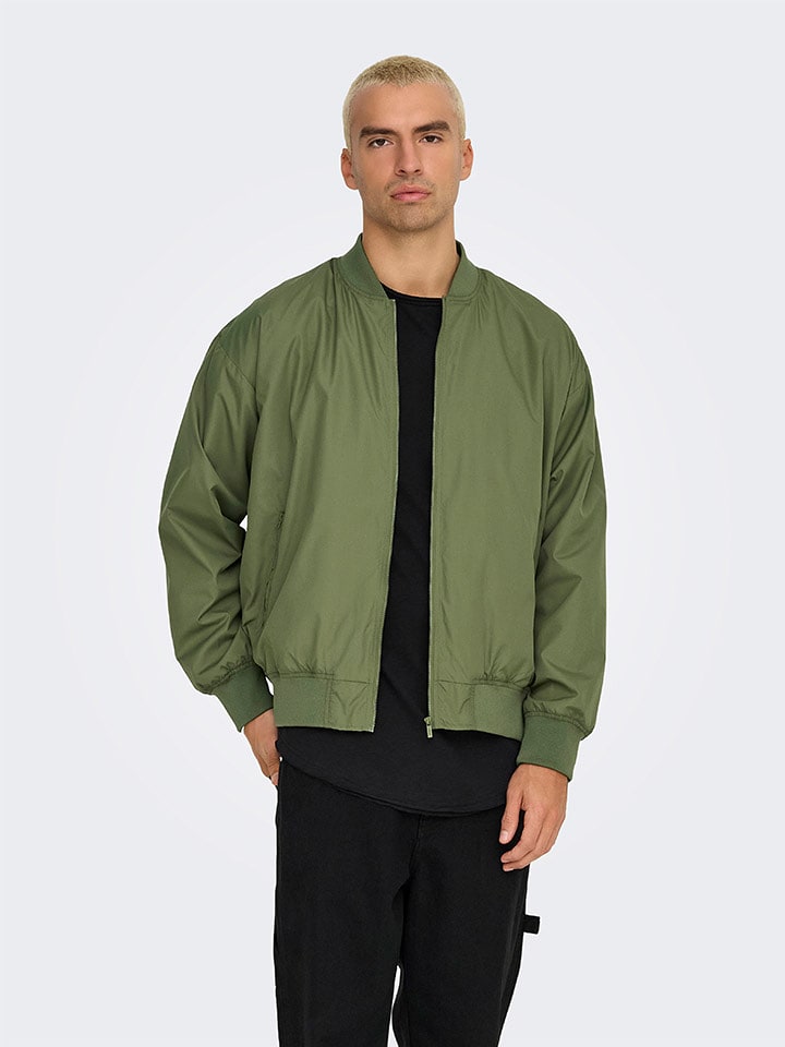 ONLY & SONS Kurtka "Gavin" w kolorze zielonym rozmiar: XXL