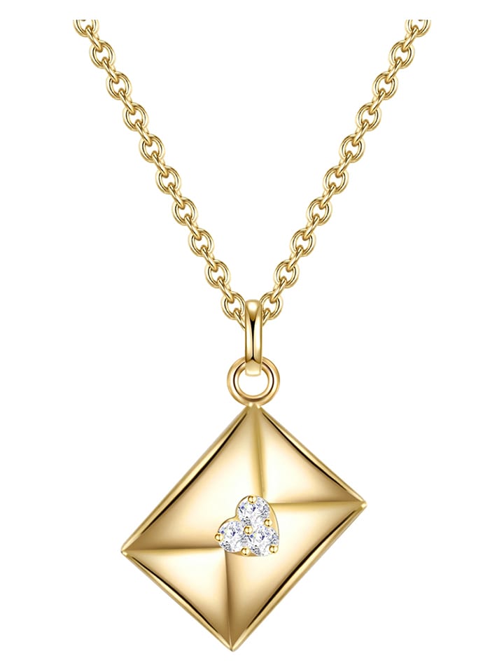 Glanzstücke München Pozłacany naszyjnik z zawieszką - dł. 40 cm rozmiar: onesize