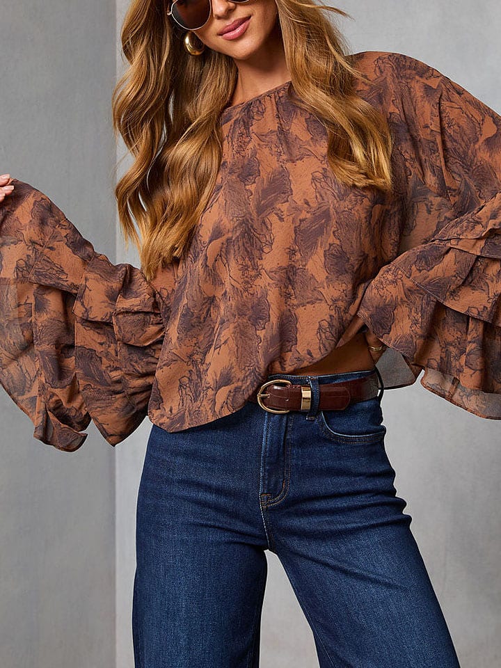 Milan Kiss Bluzka w kolorze jasnobrązowym rozmiar: L