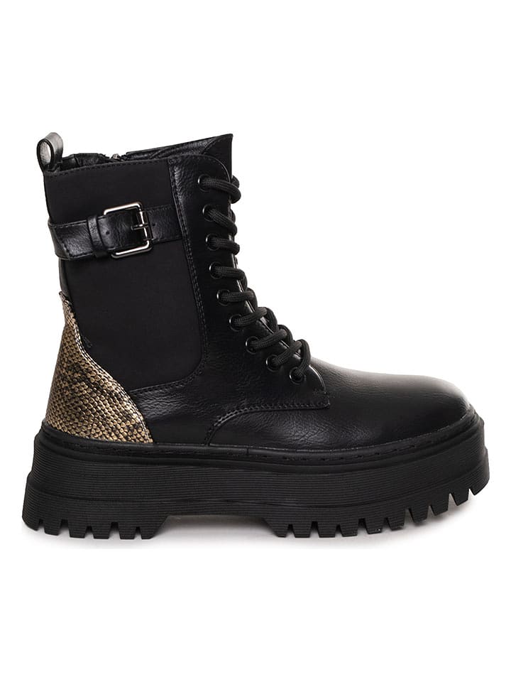 Twinset Botki w kolorze złoto-czarnym rozmiar: 41