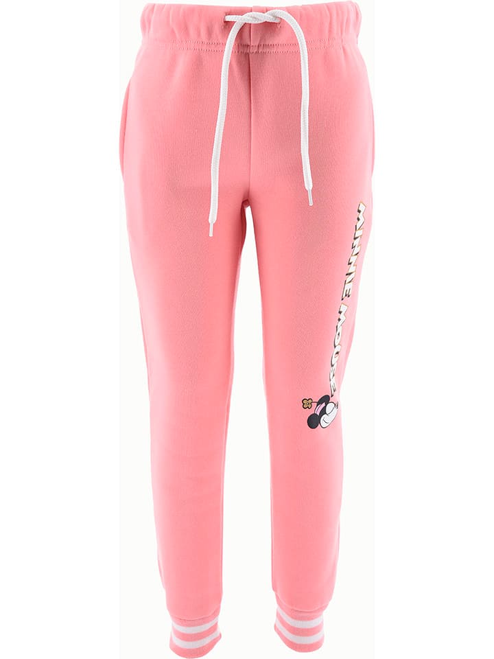 Disney Spodnie dresowe "Disney 100" w kolorze jasnoróżowym rozmiar: 104