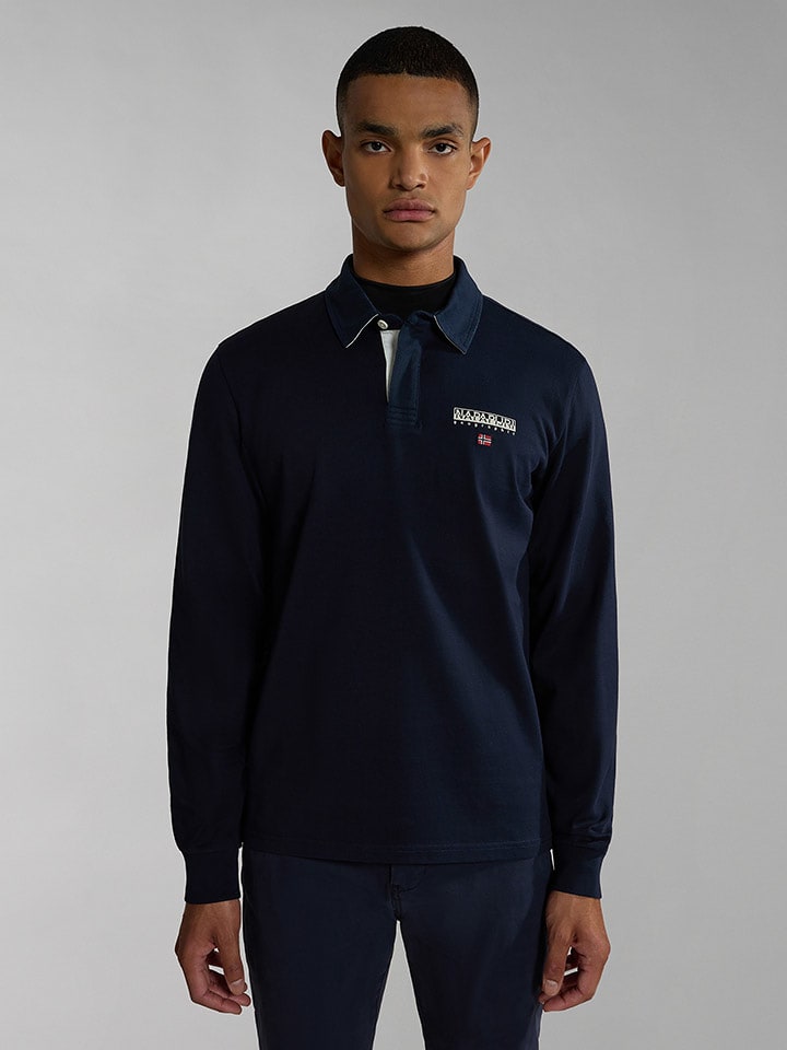 Napapijri Koszulka polo "Ayvas" w kolorze granatowym rozmiar: XS