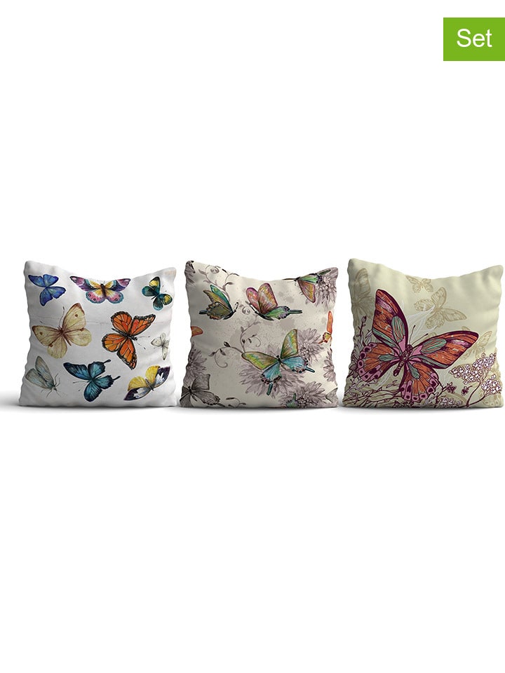 ABERTO DESIGN Poduszki (3 szt.) w kolorze kremowo-białym rozmiar: 43x43 cm