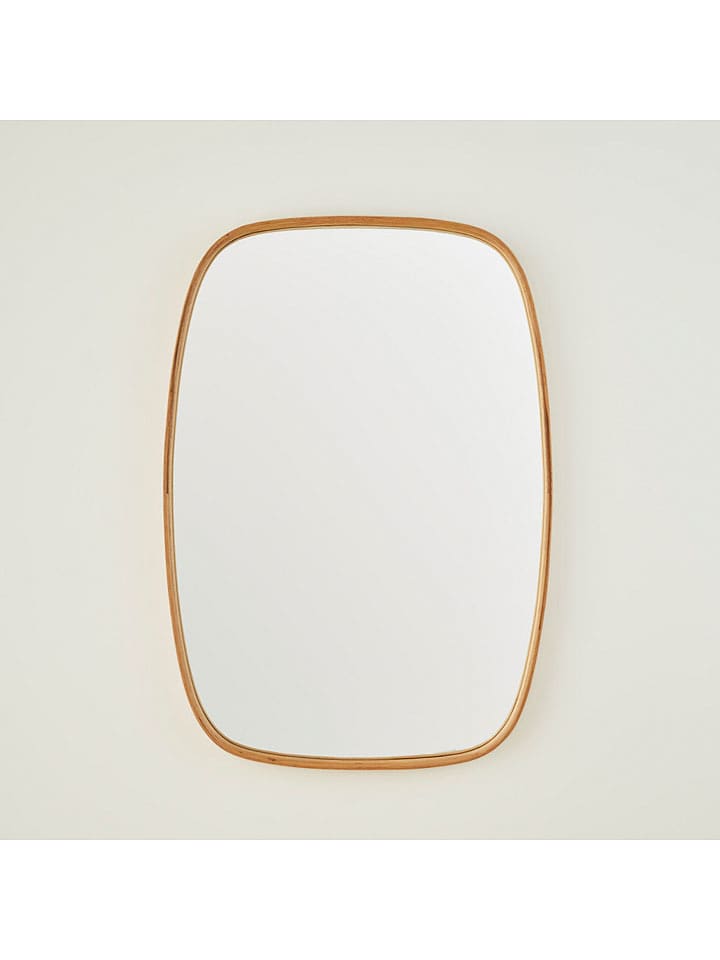 BELLA MAISON Lustro ścienne "Cloudy" w kolorze jasnobrązowym - 62 x 88 cm rozmiar: onesize