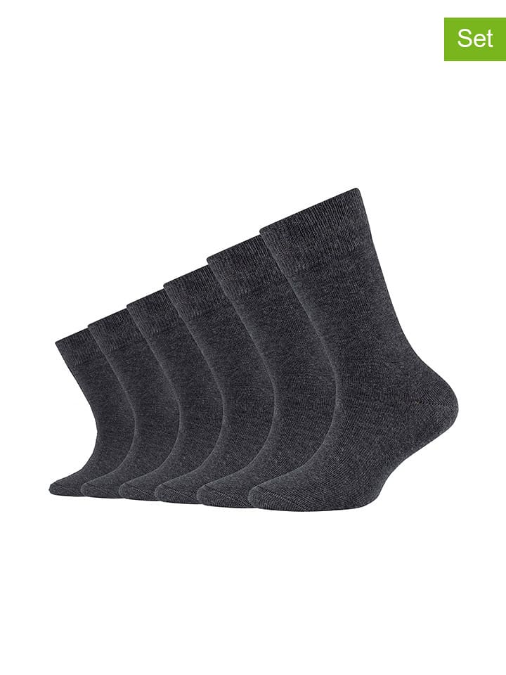 camano Skarpety (6 par) w kolorze antracytowym rozmiar: 23-26