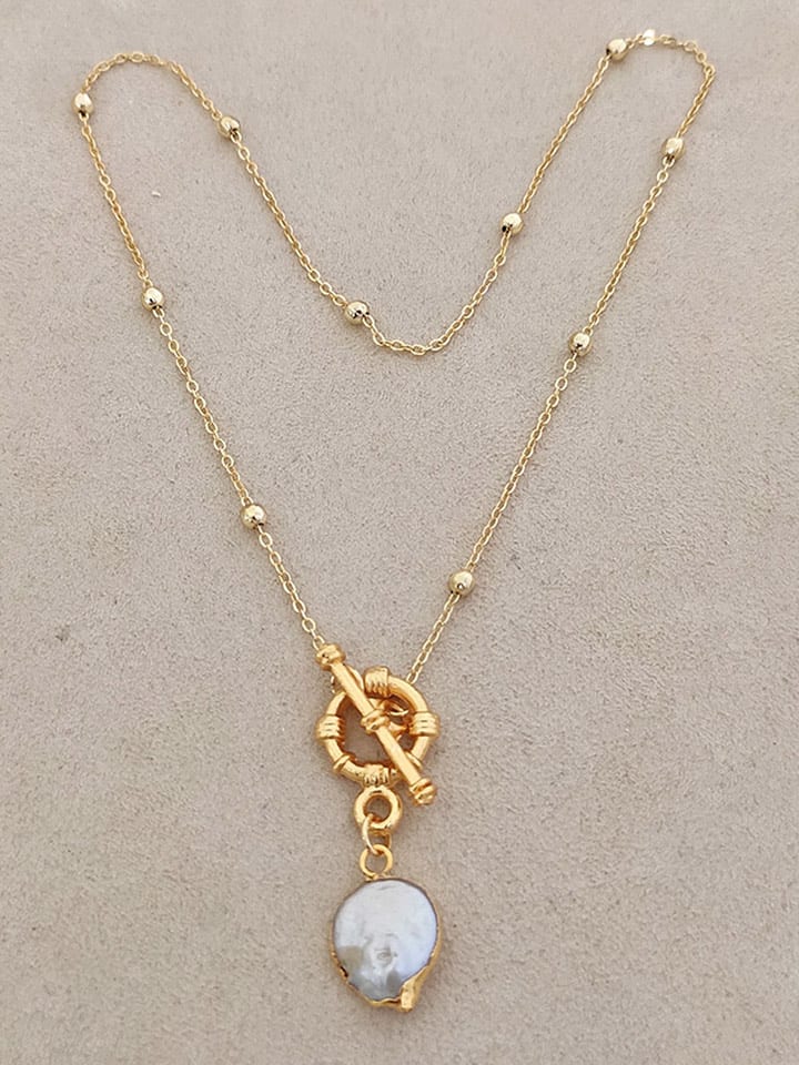 Nakkash Pozłacany naszyjnik z zawieszką - dł. 44 cm rozmiar: onesize