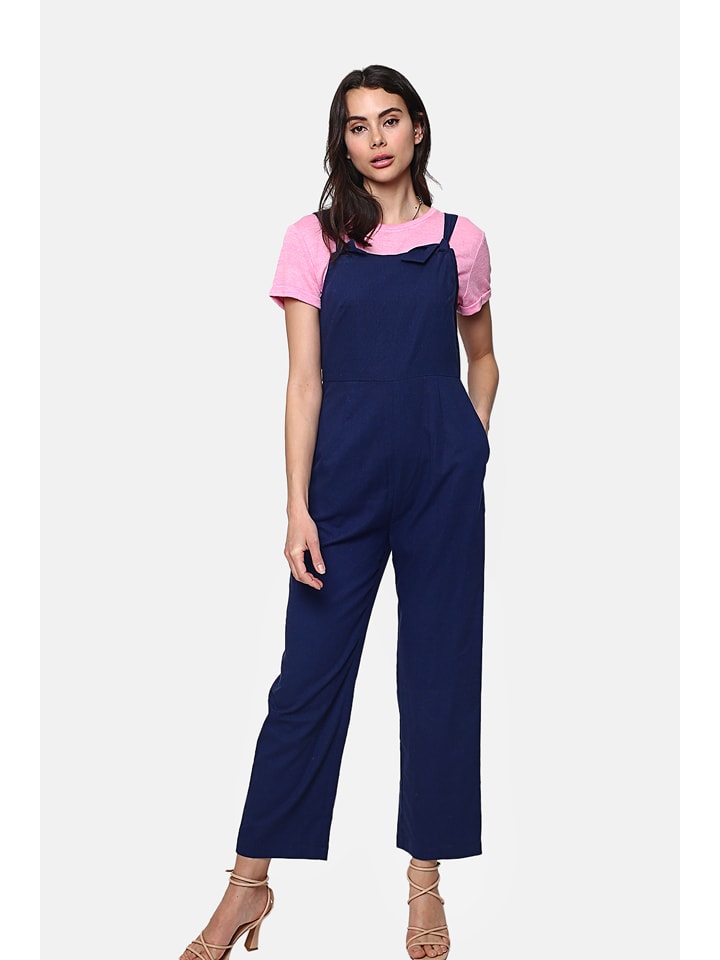 Le Jardin du Lin Lniany kombinezon w kolorze granatowym rozmiar: 38