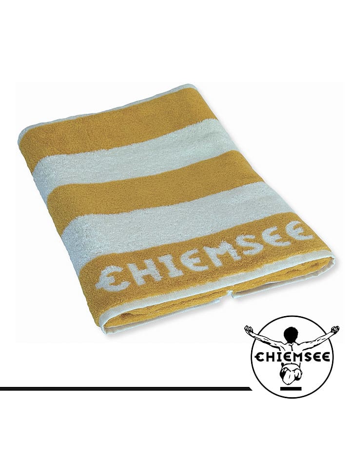 Chiemsee Ręcznik żakardowy w kolorze żółto-białym do rąk rozmiar: 70x140 cm