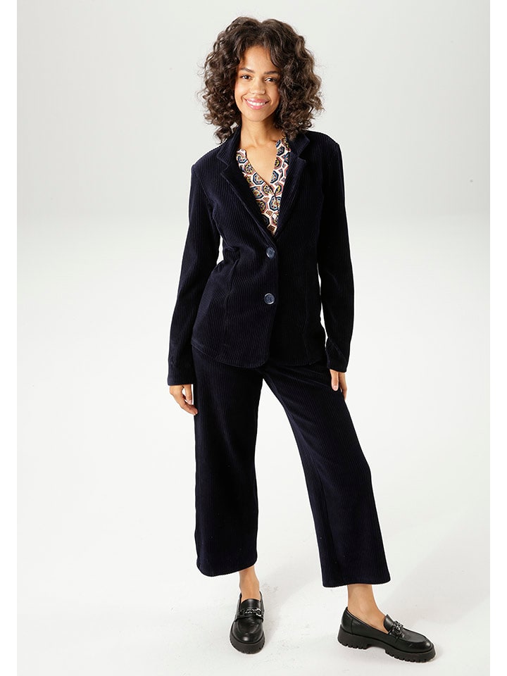 Aniston Blezer sztruksowy w kolorze granatowym rozmiar: 36