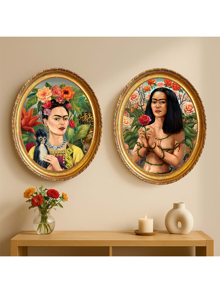 Madre Selva Druck artystyczny "Little Monkey" ze wzorem w ramce - 40 x 50 cm rozmiar: onesize