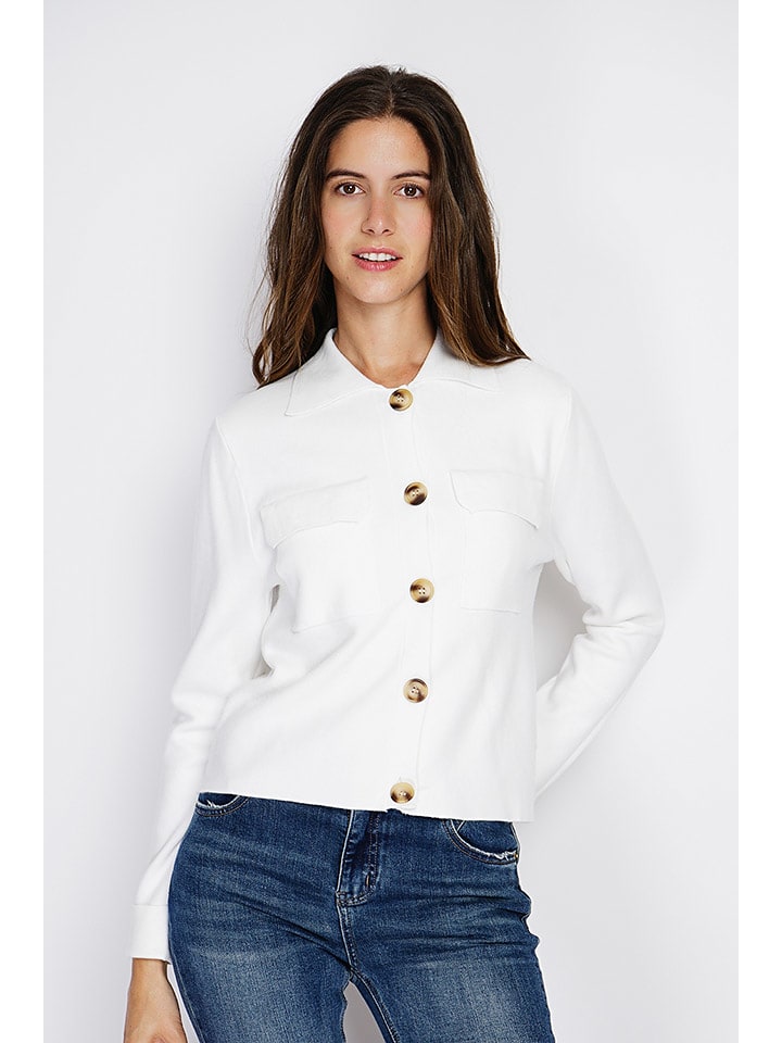 William de Faye Kardigan w kolorze białym rozmiar: 38