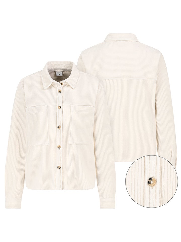 Sublevel Koszula sztruksowa w kolorze kremowym rozmiar: L