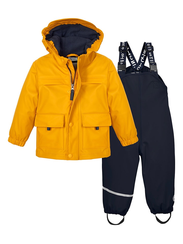 First Instinct by Killtec 2-częściowy zestaw przeciwdeszczowy w kolorze żółto-granatowym rozmiar: 98/104