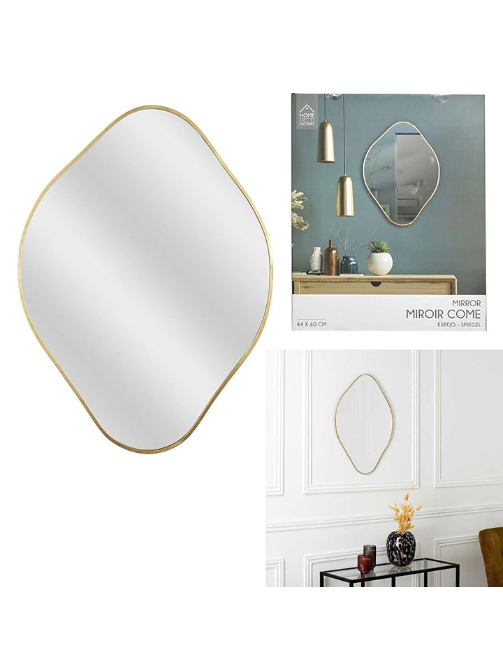 Rétro Chic Lustro w kolorze złotym - 60 x 44 cm rozmiar: onesize