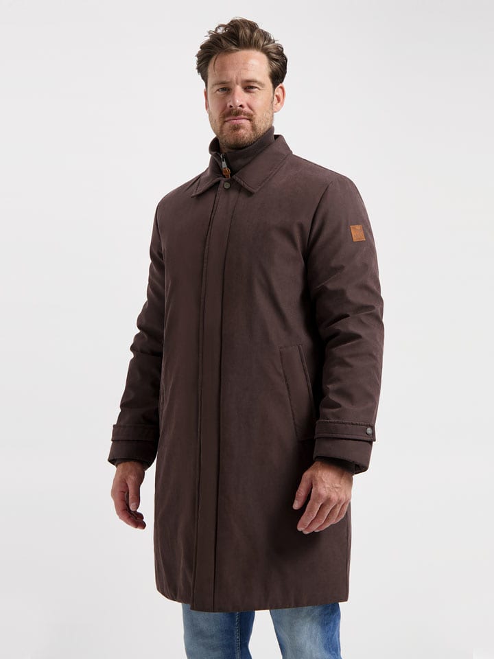 TRAVELIN' Płaszcz przejściowy w kolorze brązowym rozmiar: XXL