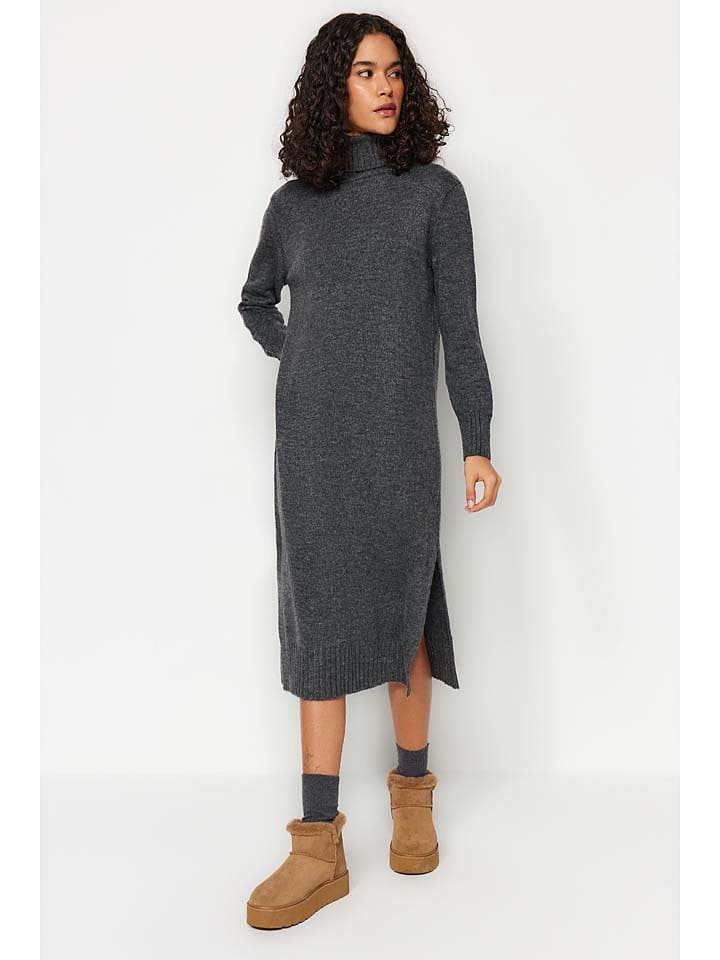 trendyol Sukienka w kolorze szarym rozmiar: S