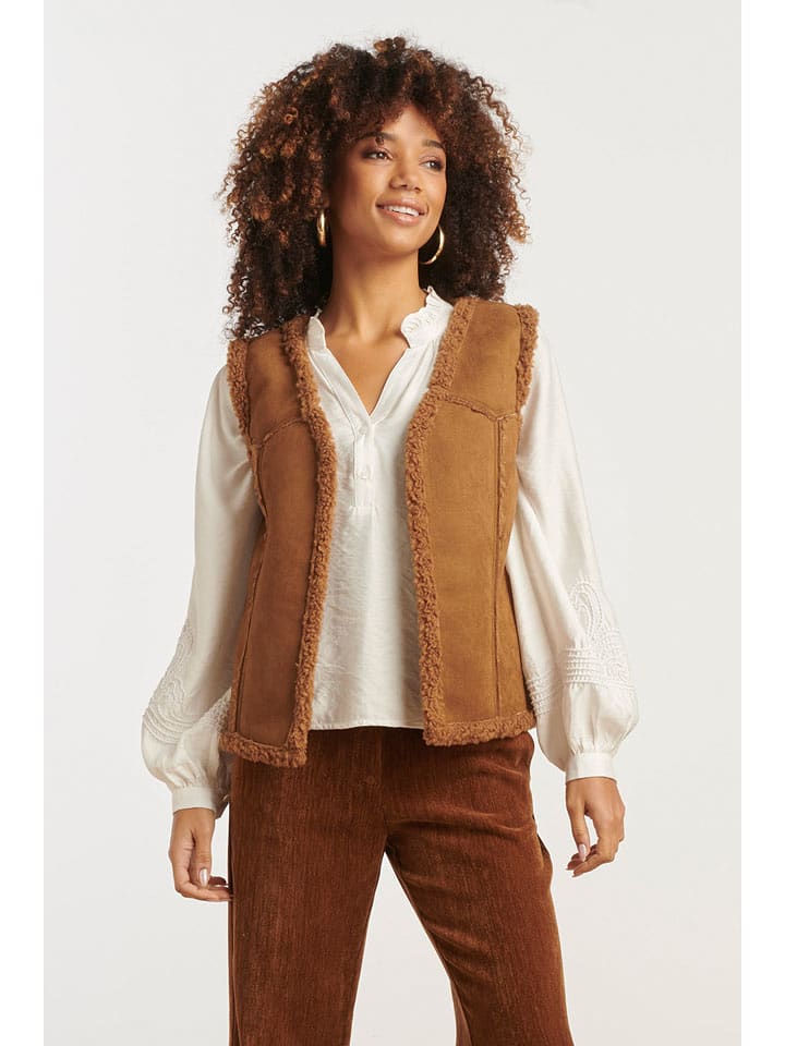 Smashed Lemon Kamizelka w kolorze jasnobrązowym rozmiar: XS