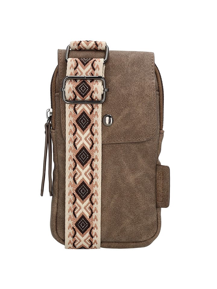 Beagles Torebka "Malaga" w kolorze jasnobrązowym na telefon - 11 x 20 x 2 cm rozmiar: onesize