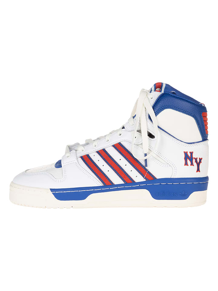 adidas Skórzane sneakersy "Conductor Hi NY Rangers" w kolorze biało-niebiesko-czerwonym rozmiar: 39 1/3