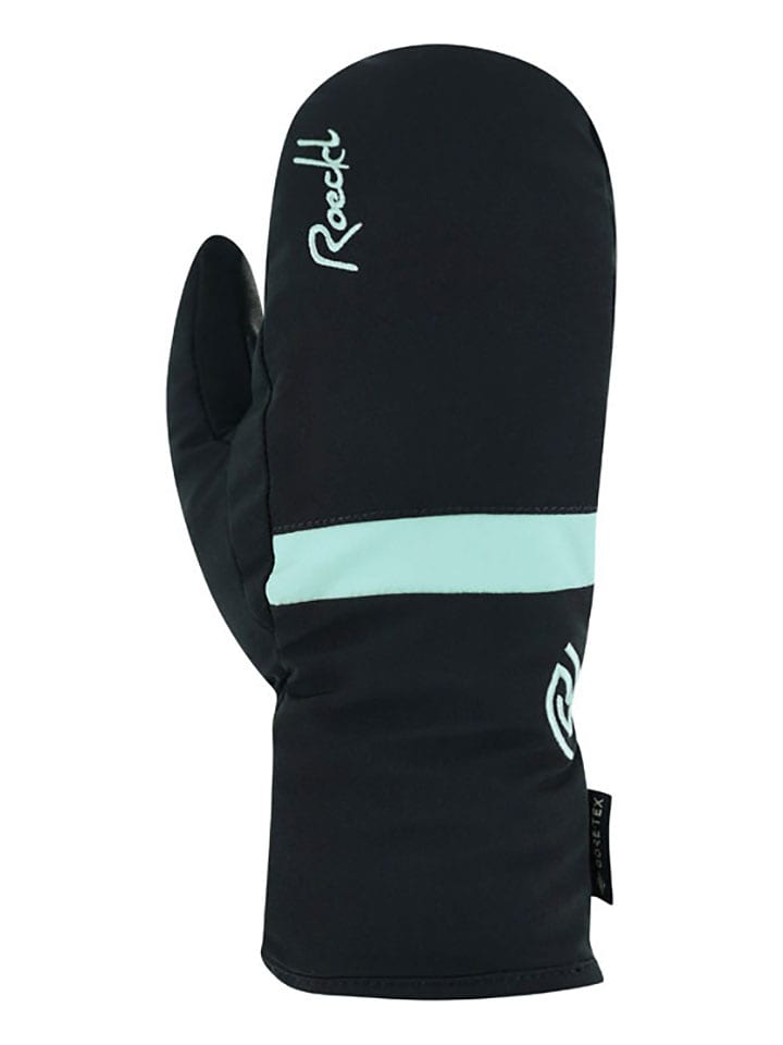 Roeckl SPORTS Rękawice narciarskie "Comano GTX" w kolorze czarno-turkusowym rozmiar: 6,5