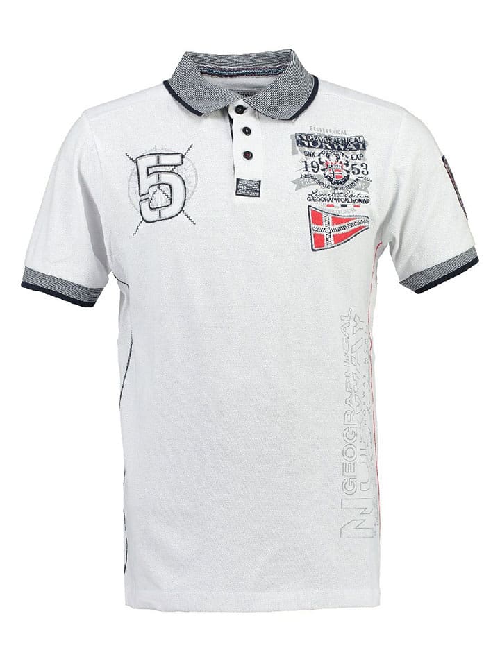 Geographical Norway Koszulka polo "Kantibe" w kolorze białym rozmiar: 140