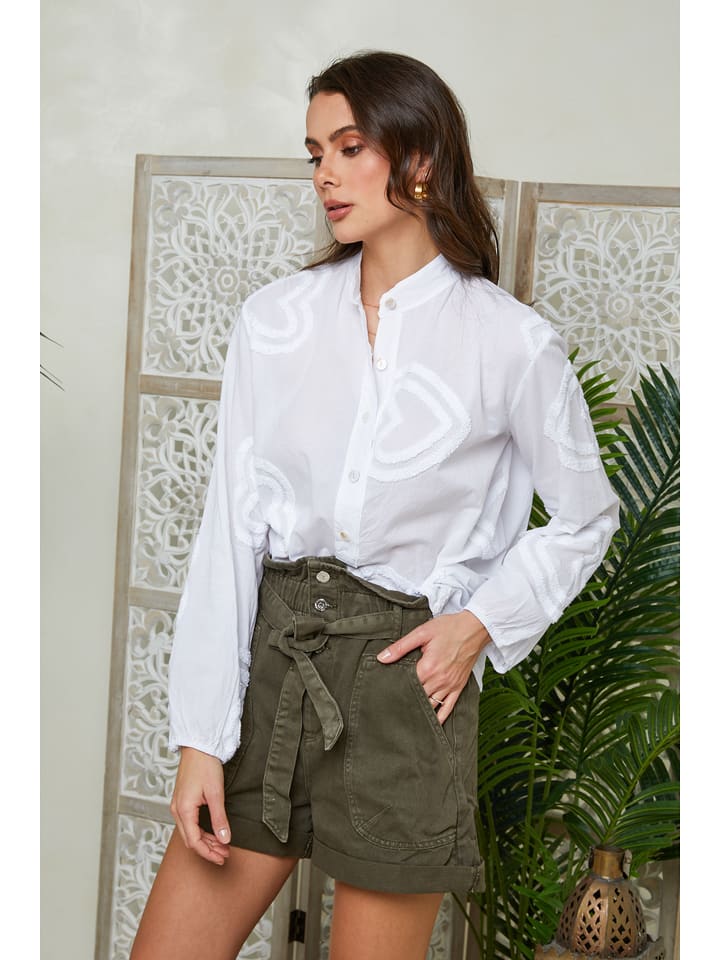 Lin Passion Lniana bluzka w kolorze białym rozmiar: 36/38