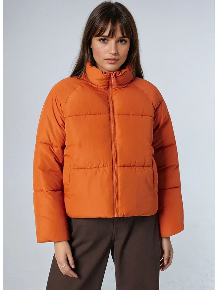 Monki Kurtka pikowana w kolorze pomarańczowym rozmiar: XL