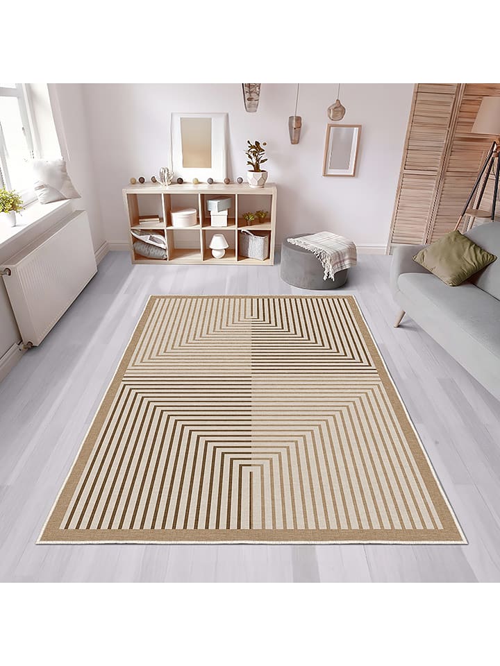 CARPET DIEM Dywan w kolorze beżowo-jasnobrązowo-brązowym rozmiar: 140x220 cm