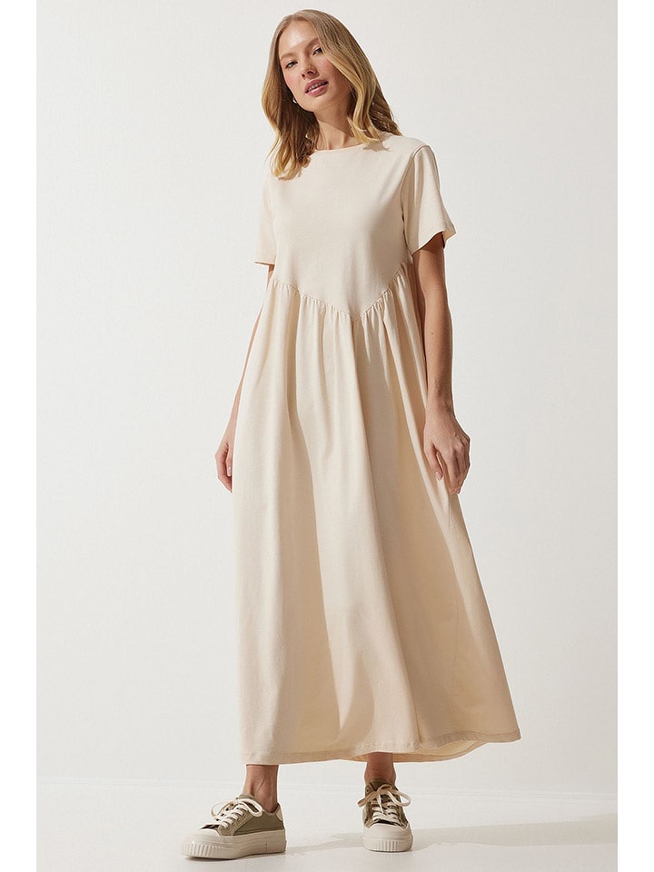 Happiness Istanbul Sukienka w kolorze kremowym rozmiar: 38