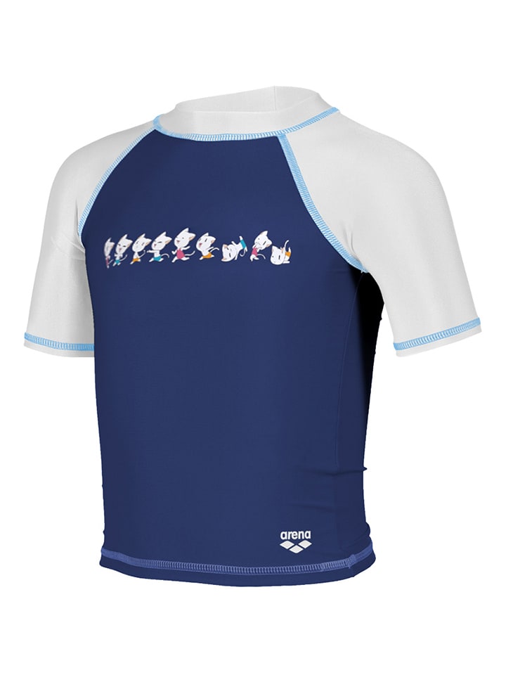 Arena Koszulka kąpielowa w kolorze granatowo-białym rozmiar: 110