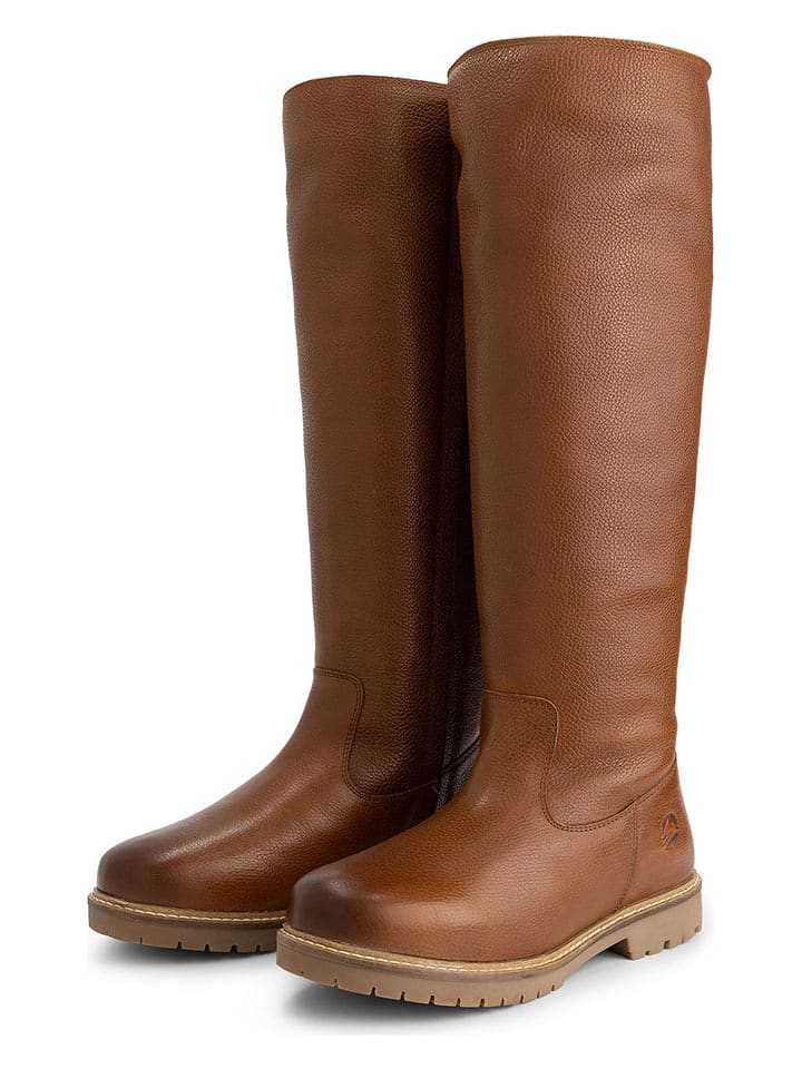 TRAVELIN' Skórzane kozaki "Dyreborg" w kolorze jasnobrązowym rozmiar: 41