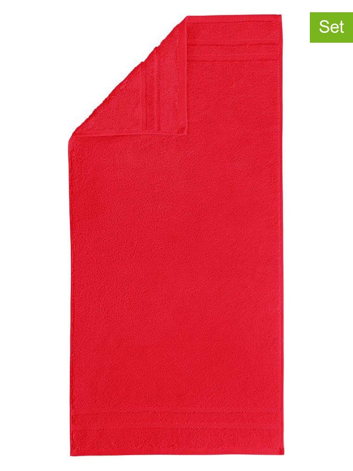 Egeria Ręczniki (3 szt.) w kolorze czerwonym dla gości rozmiar: 30x50 cm