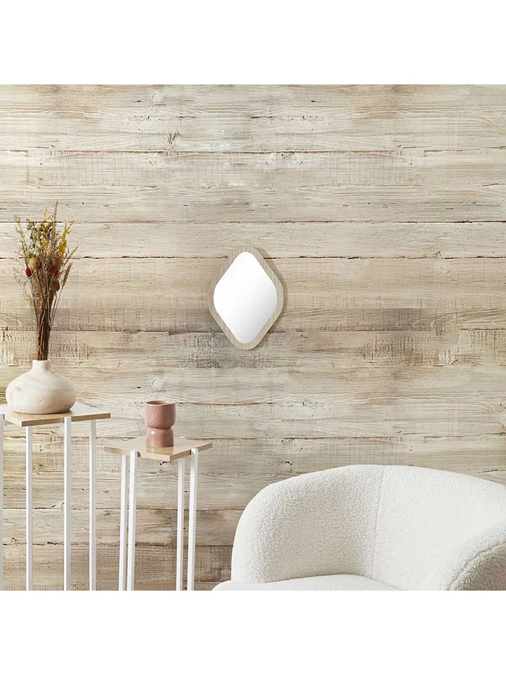 THE HOME DECO FACTORY Lustro w kolorze jasnobrązowym - 25 x 32 cm rozmiar: onesize