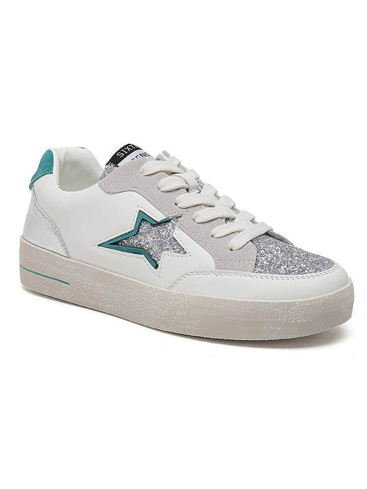 Sixth Sens Sneakersy w kolorze srebrno-białym rozmiar: 37