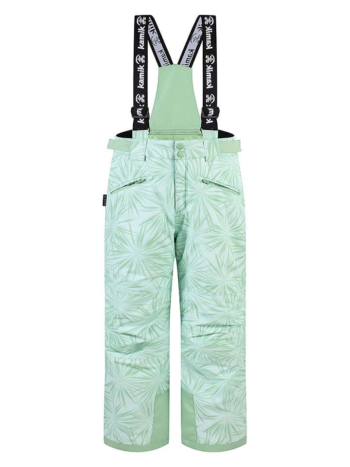 Kamik Spodnie narciarskie "Galaxia astra" w kolorze zielonym rozmiar: 140