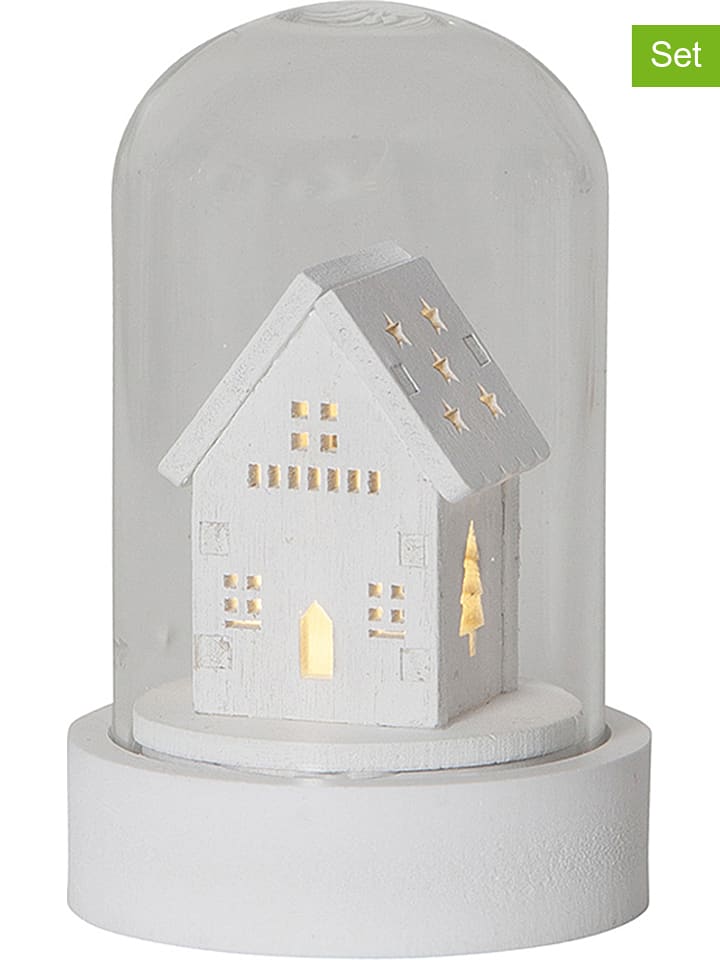 STAR Trading Figurki dekoracyjne LED (3 szt.) "Kupol" w kolorze białym - 5,5 x 8,5 cm rozmiar: onesize