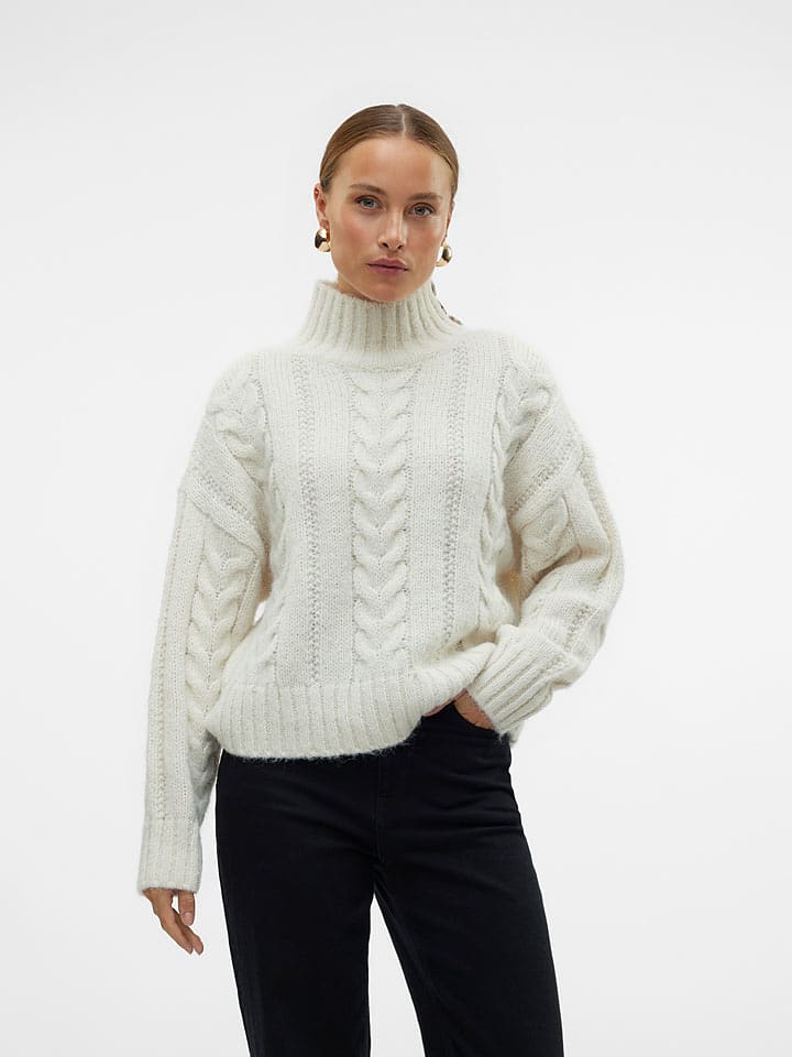Vero Moda Sweter w kolorze białym rozmiar: M
