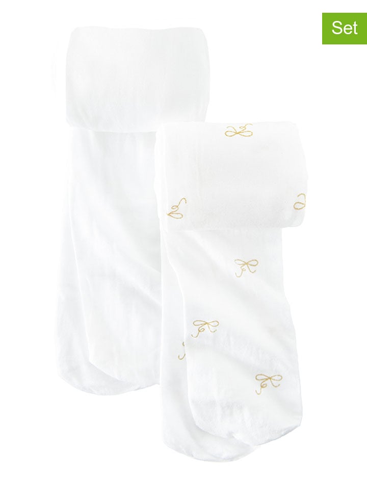 COOL CLUB Rajstopy (2 pary) w kolorze białym rozmiar: 164/170