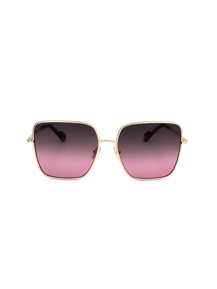 Lanvin Damskie okulary przeciwsłoneczne w kolorze złoto-fioletowym rozmiar: 60