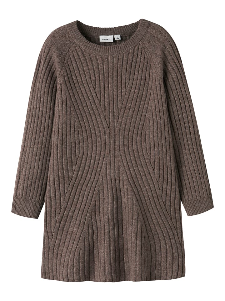 name it Sukienka dzianinowa "Rikine" w kolorze brązowym rozmiar: 146