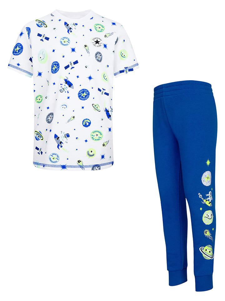 Converse 2-częściowy zestaw w kolorze biało-niebieskim rozmiar: 74/80