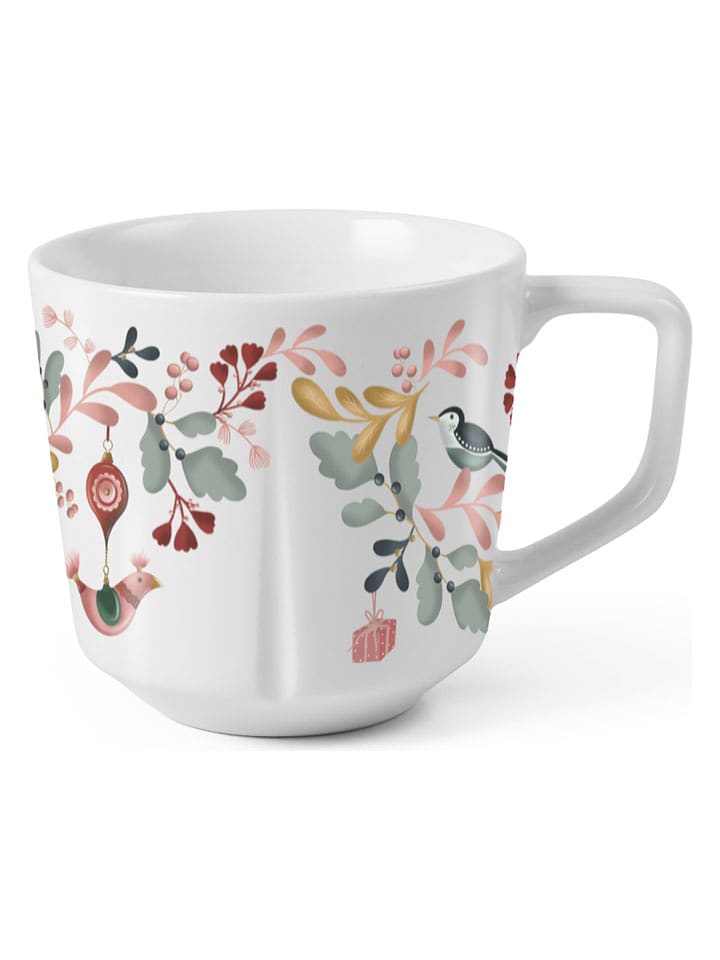 Rosendahl Kubek "Cottage" w kolorze białym ze wzorem - 300 ml rozmiar: onesize