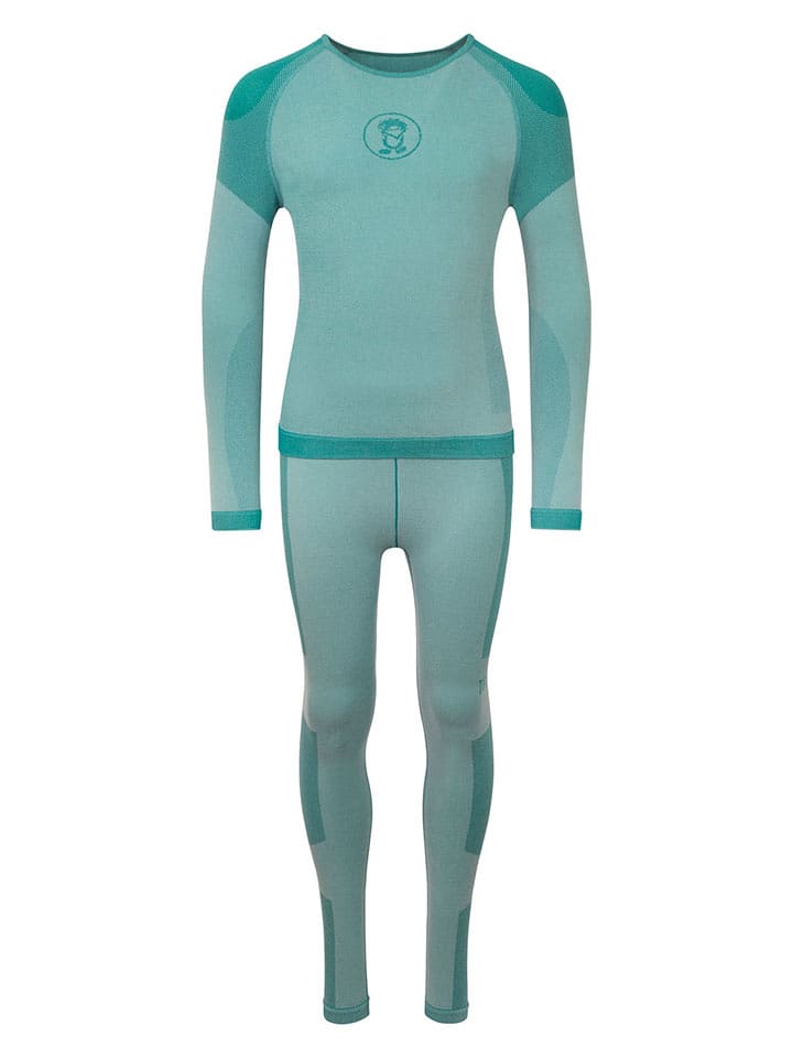 Trollkids 2-częściowy zestaw funkcyjny "Hemsedal Baselayer" w kolorze turkusowym rozmiar: 128