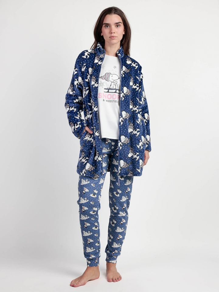 Peanuts Kurtka polarowa "Peanuts" w kolorze granatowym rozmiar: L